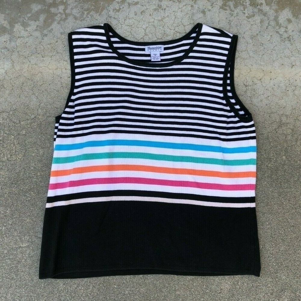 Hampshire Studio Boutique Cotton Striped Tank Top
